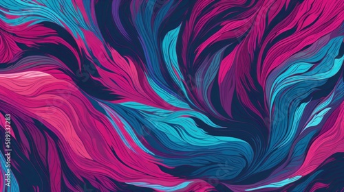 A blue and magenta abstract background. Generative AI. 