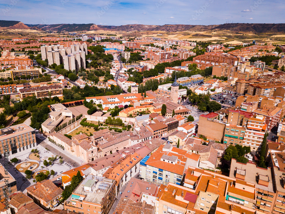 Aerial view on the city Guadalajara. Castile-La-Mancha. Spain