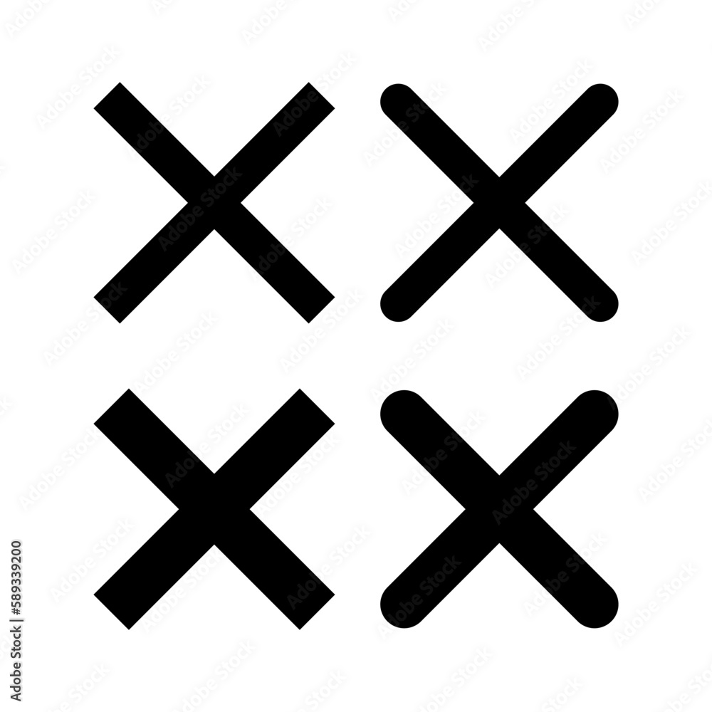 Close icon vector illustration. Delete sign and symbol. cross sign Close icon vector illustration. Delete sign and symbol. cross sign