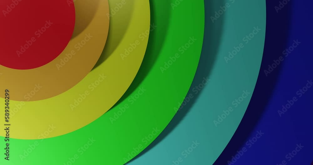 Animation of rainbow circles pulsating background Animation of rainbow circles pulsating background