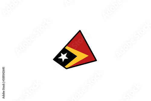 Free Download East Timor flag icon, illustration of national flag design with elegance concept - GFXLoad