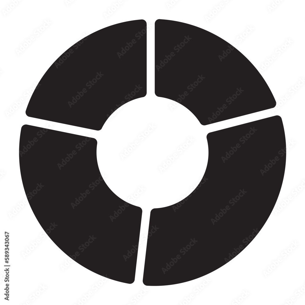 donut chart glyph icon donut chart glyph icon