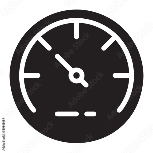 speedometer glyph icon