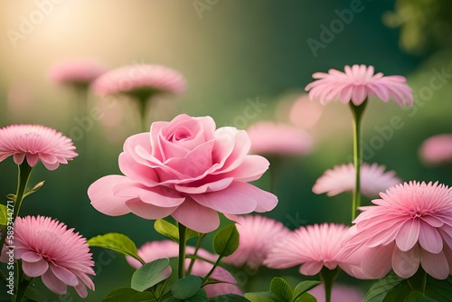 pink flowers in the garden