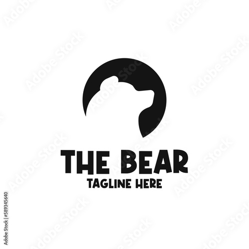 Vector bear animal logo design concept illustration idea