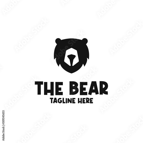 Vector bear animal logo design concept illustration idea
