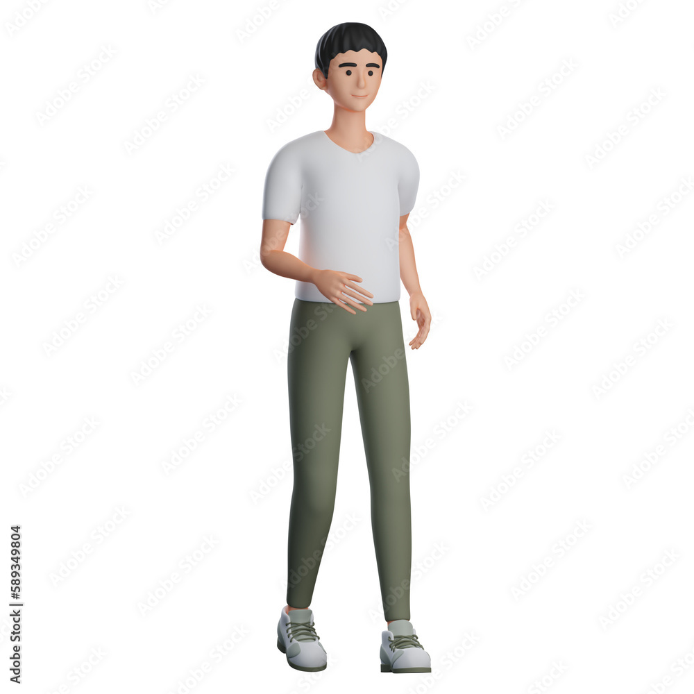 3D Male Character Walking Gesture 3D Male Character Walking Gesture
