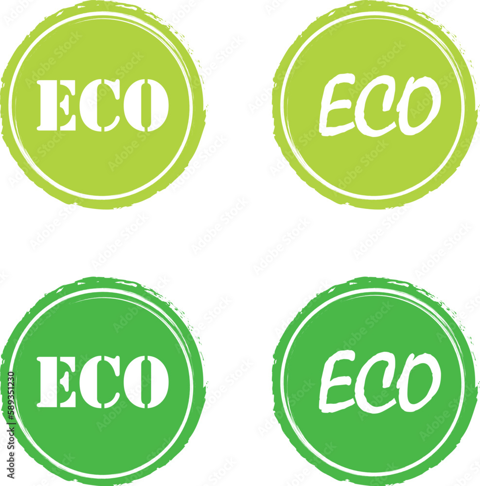 set of green eco icons set of green eco icons