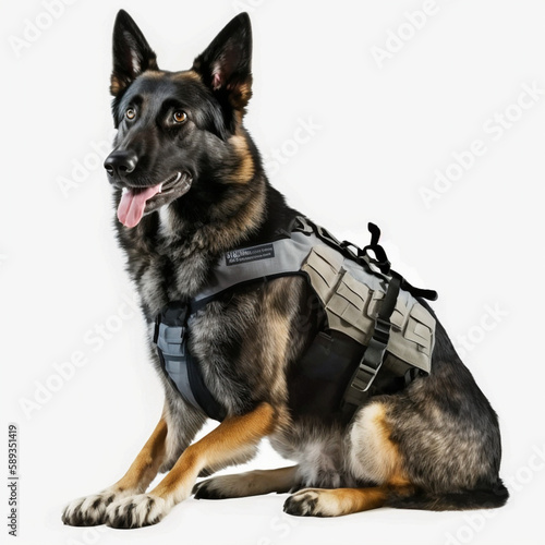 Trained rescue german shepherd dog