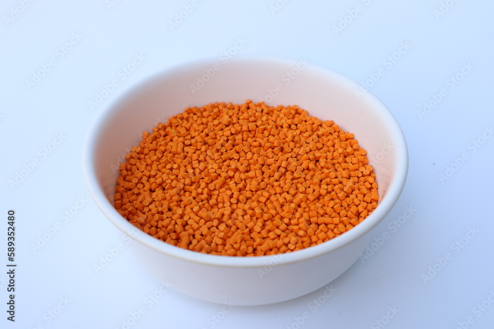 Orange pigment. Used for mixing with plastic pellets in production. Orange pigment. Used for mixing with plastic pellets in production.