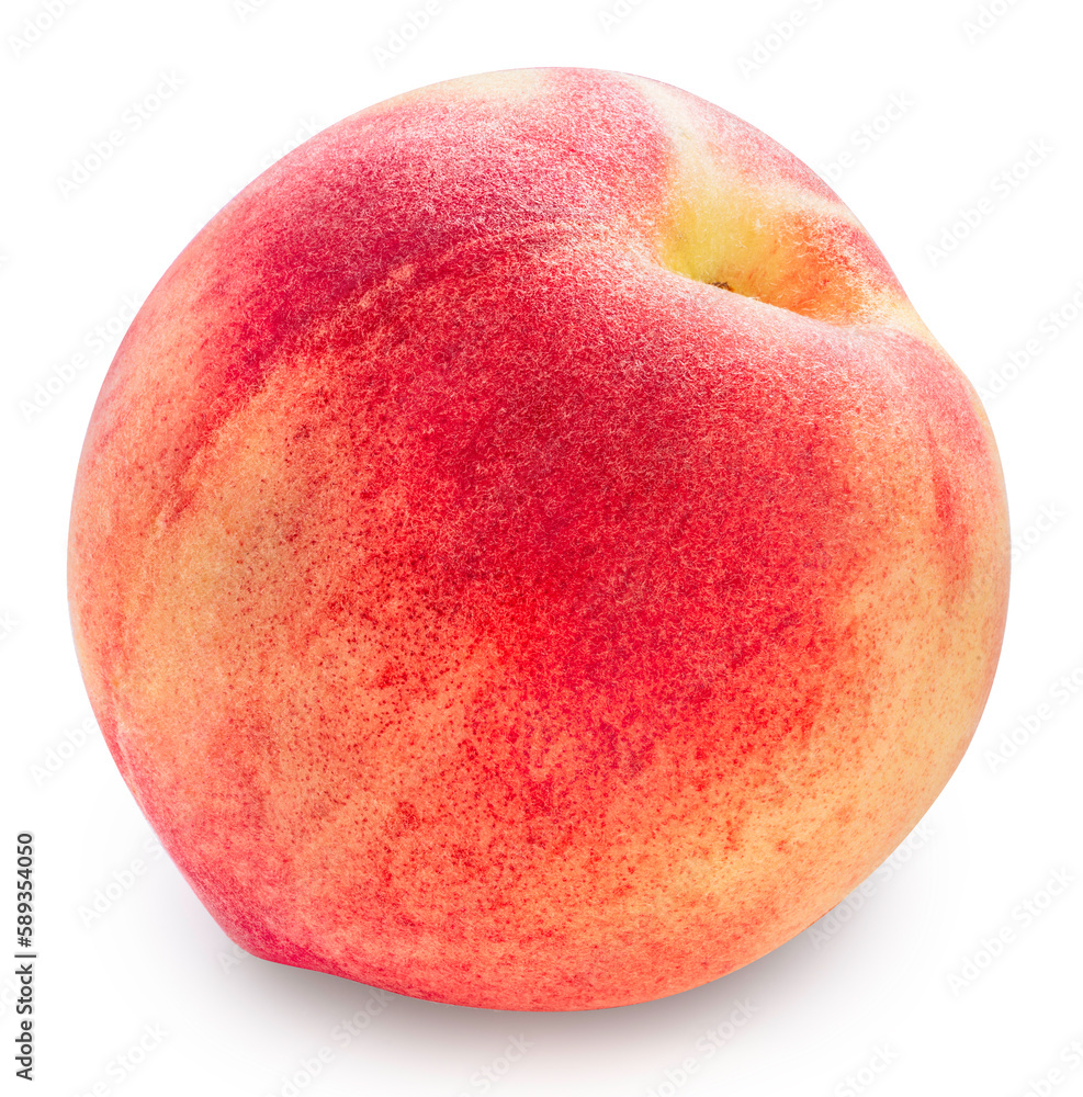 Yellow and Pink Peach fruit with leaf isolated on white background, Fresh White Peach on White Background With clipping path. Yellow and Pink Peach fruit with leaf isolated on white background, Fresh White Peach on White Background With clipping path.