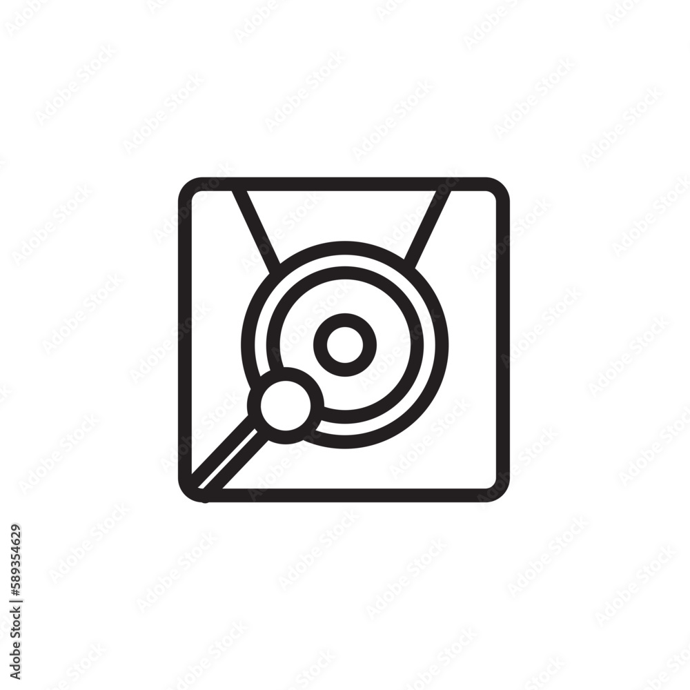 Gong Drum Music Outline Icon Gong Drum Music Outline Icon