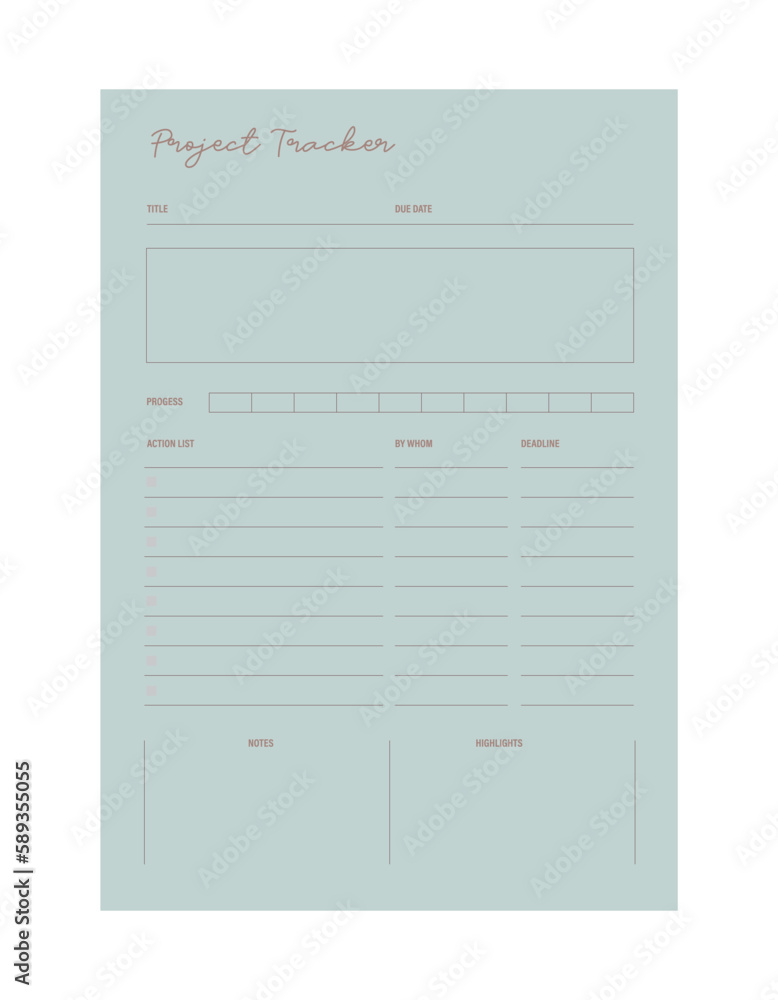 (fashion) Project Planner and project tracker planner. (fashion) Project Planner and project tracker planner.