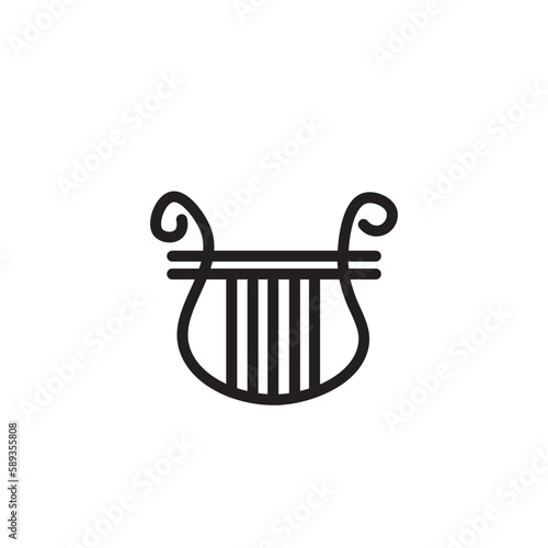 Lyra Lyre Music Outline Icon