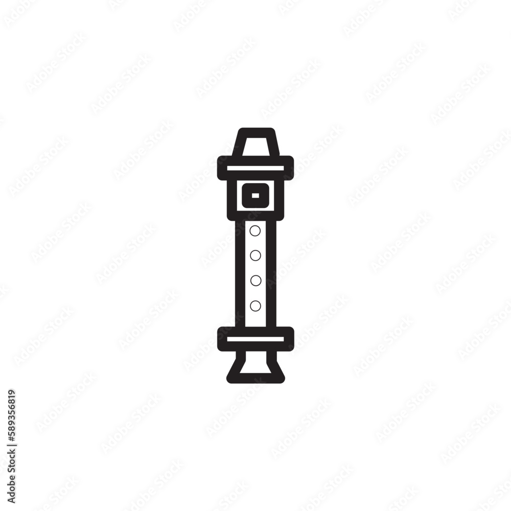 Instrument Music Recorder Outline Icon Instrument Music Recorder Outline Icon