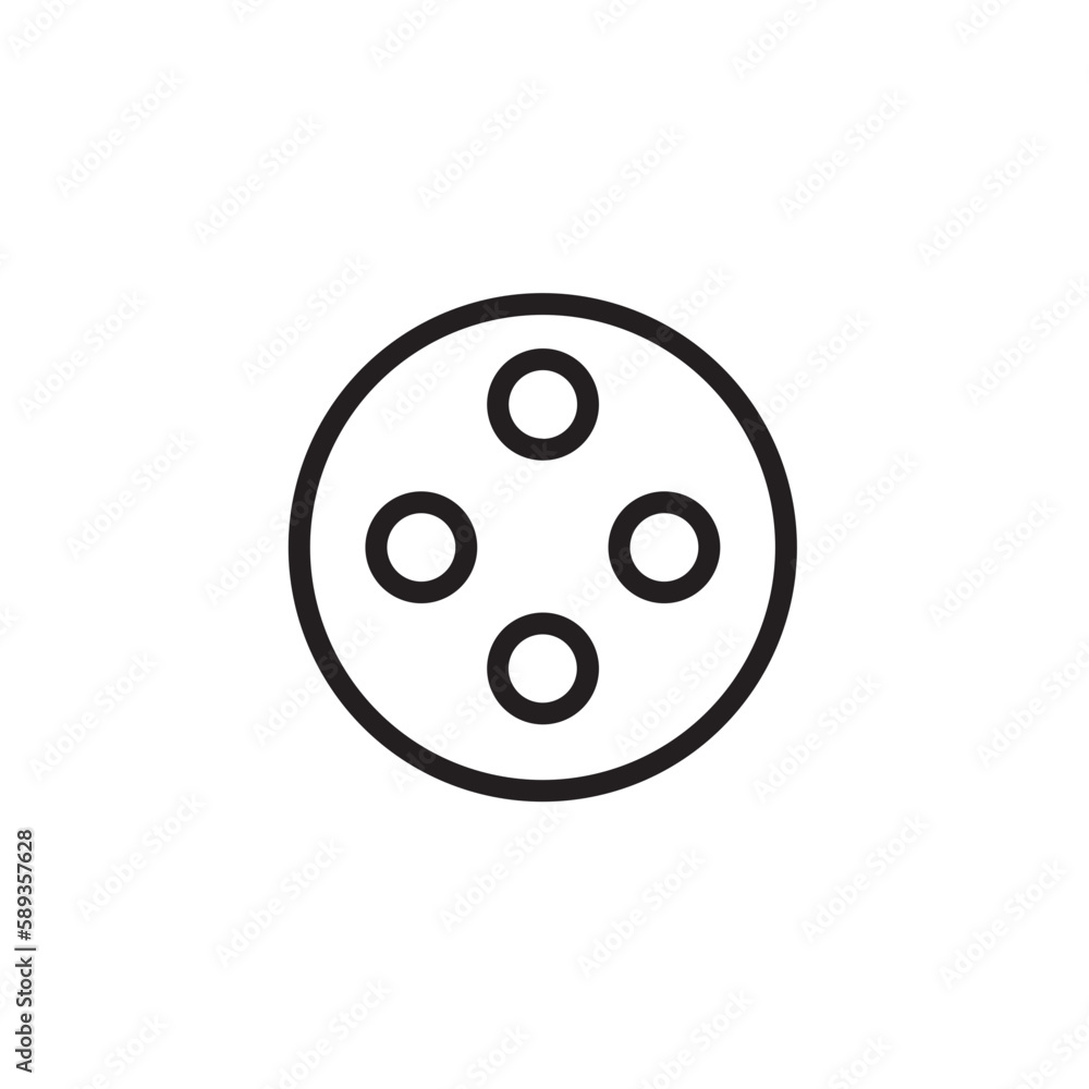 Dress Button Hole Outline Icon