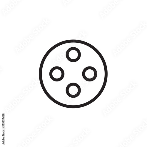 Dress Button Hole Outline Icon
