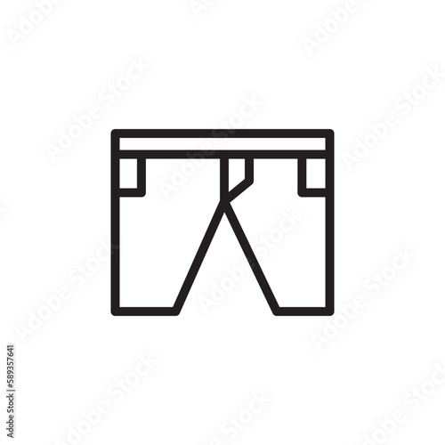 Breech Knicker Short Outline Icon