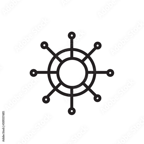 Beads Brush Buttons Outline Icon