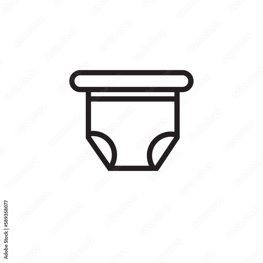 Cloth Sewing Underwear Outline Icon
