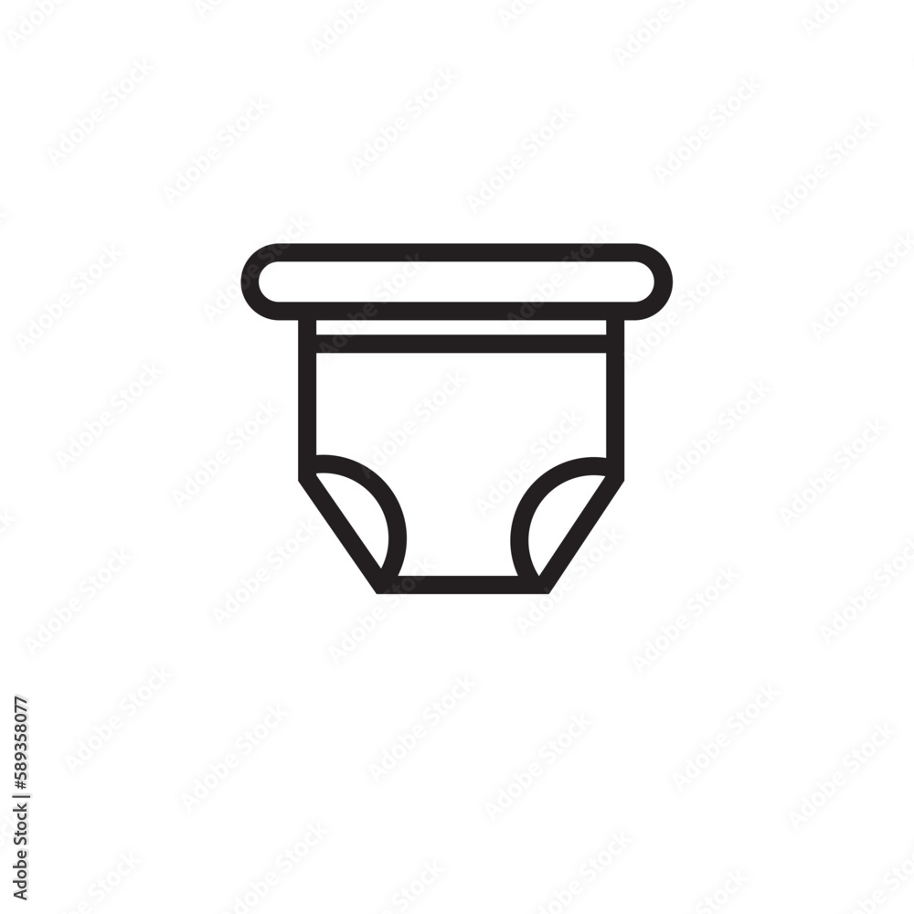 Cloth Sewing Underwear Outline Icon Cloth Sewing Underwear Outline Icon