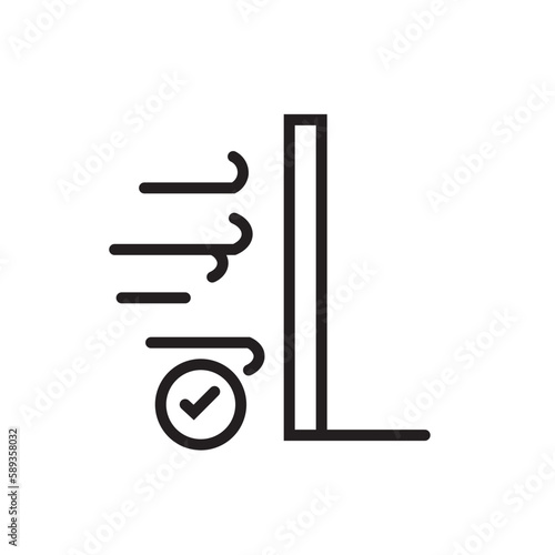 Cloth Protection Wind Outline Icon