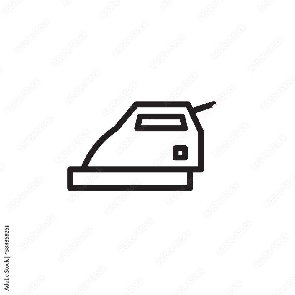 Iron Machine Sewing Outline Icon Iron Machine Sewing Outline Icon