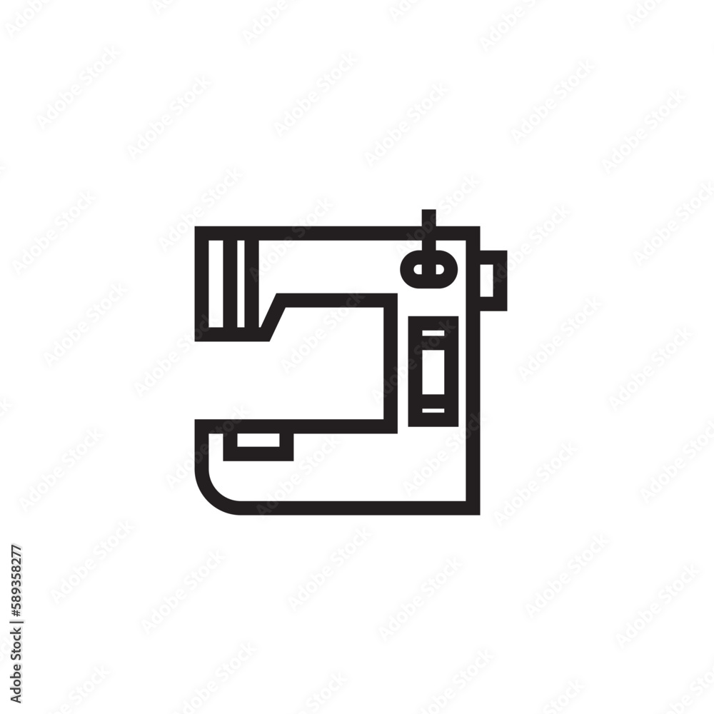 Machine Sew Sewing Outline Icon Machine Sew Sewing Outline Icon