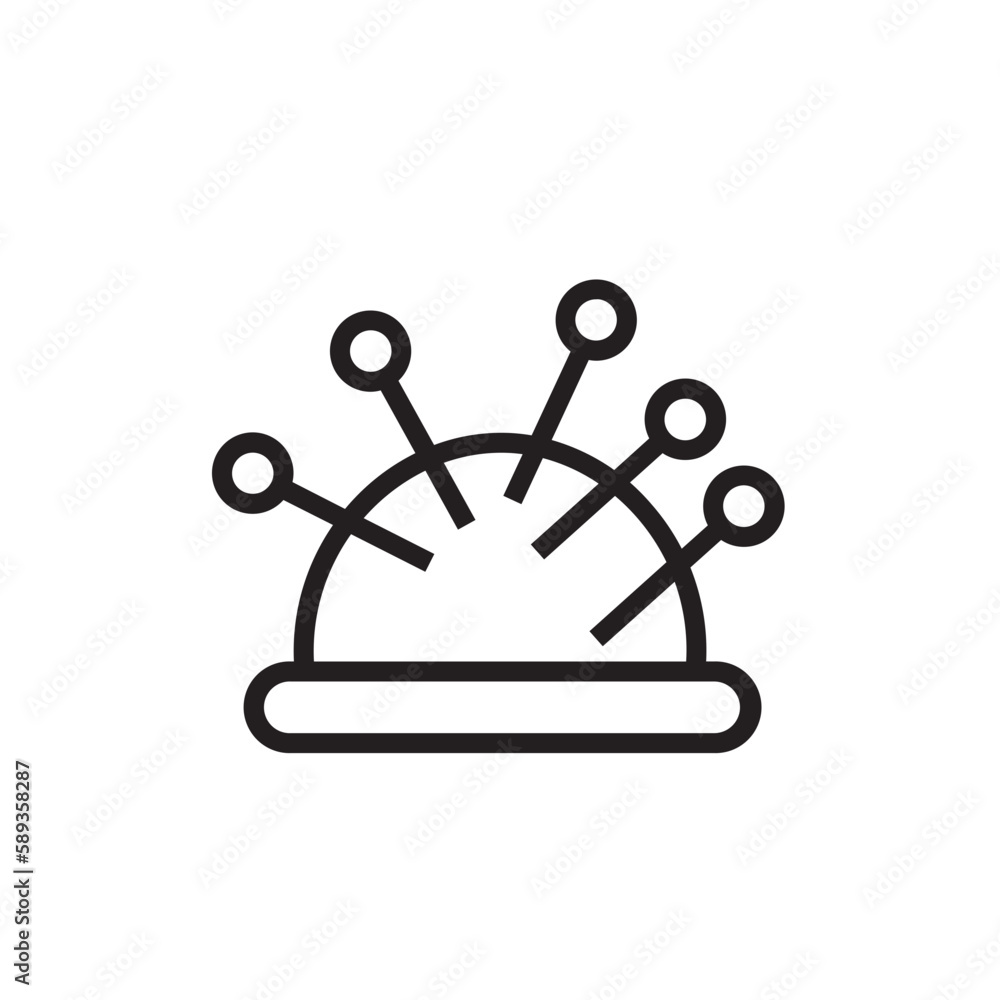 Fototapeta premium Needle Sewing Tailor Outline Icon
