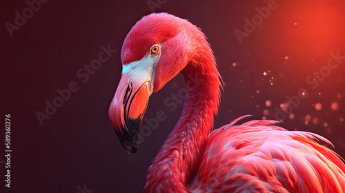 flamingo, bird, pink, animal, nature, wildlife, neck, feather, tropical, beautiful, feathers