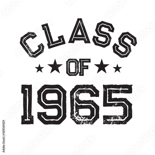 Class Of 1965 t shirt Design Vector, Vintage Class