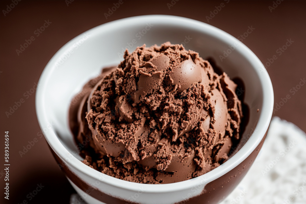 chocolate ice cream. Generative AI chocolate ice cream. Generative AI