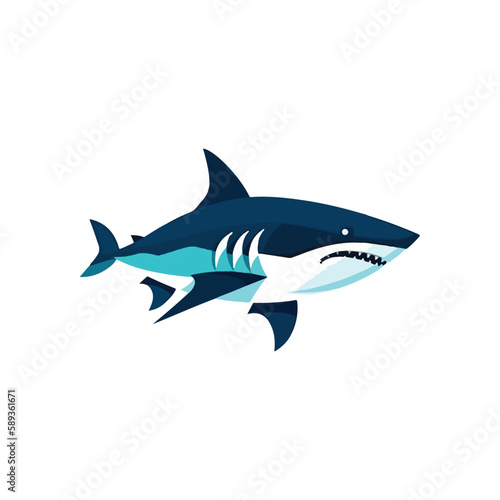 shark vector logo, eps. 10 editables