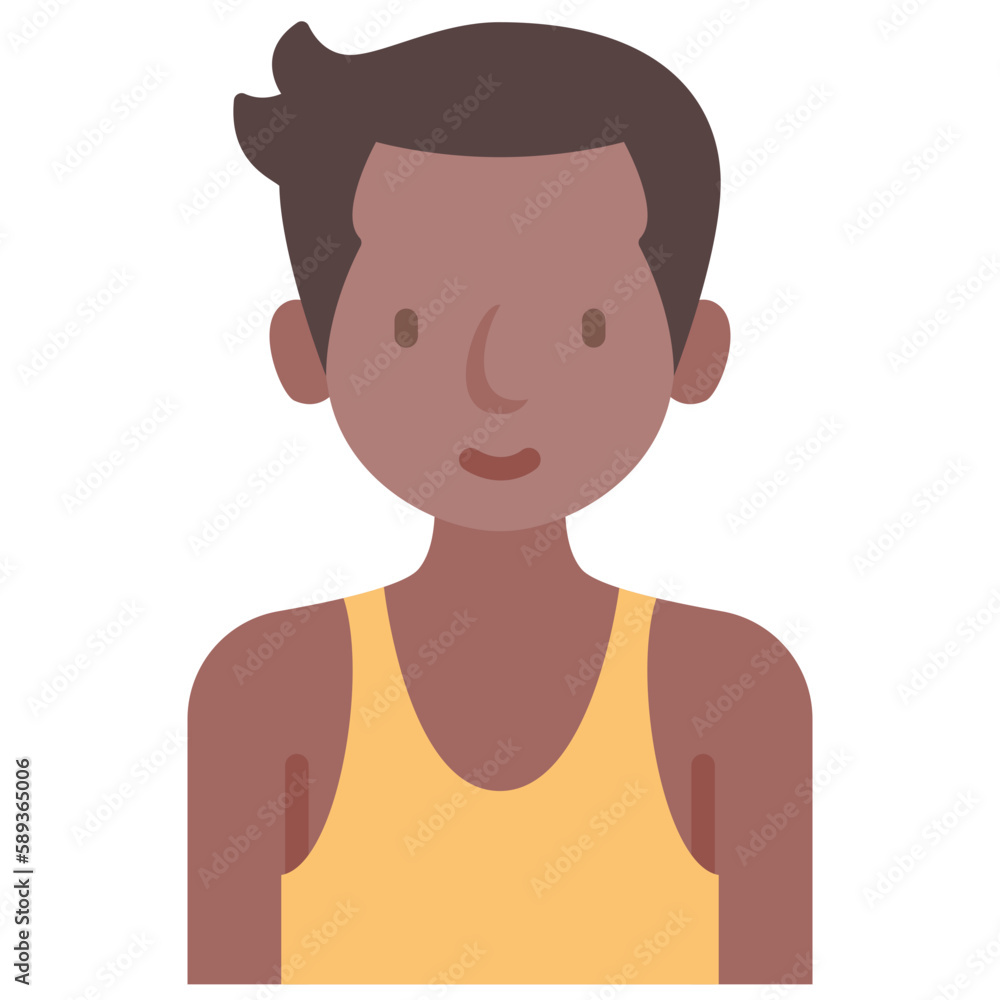 Fototapeta premium male avatar flat icon