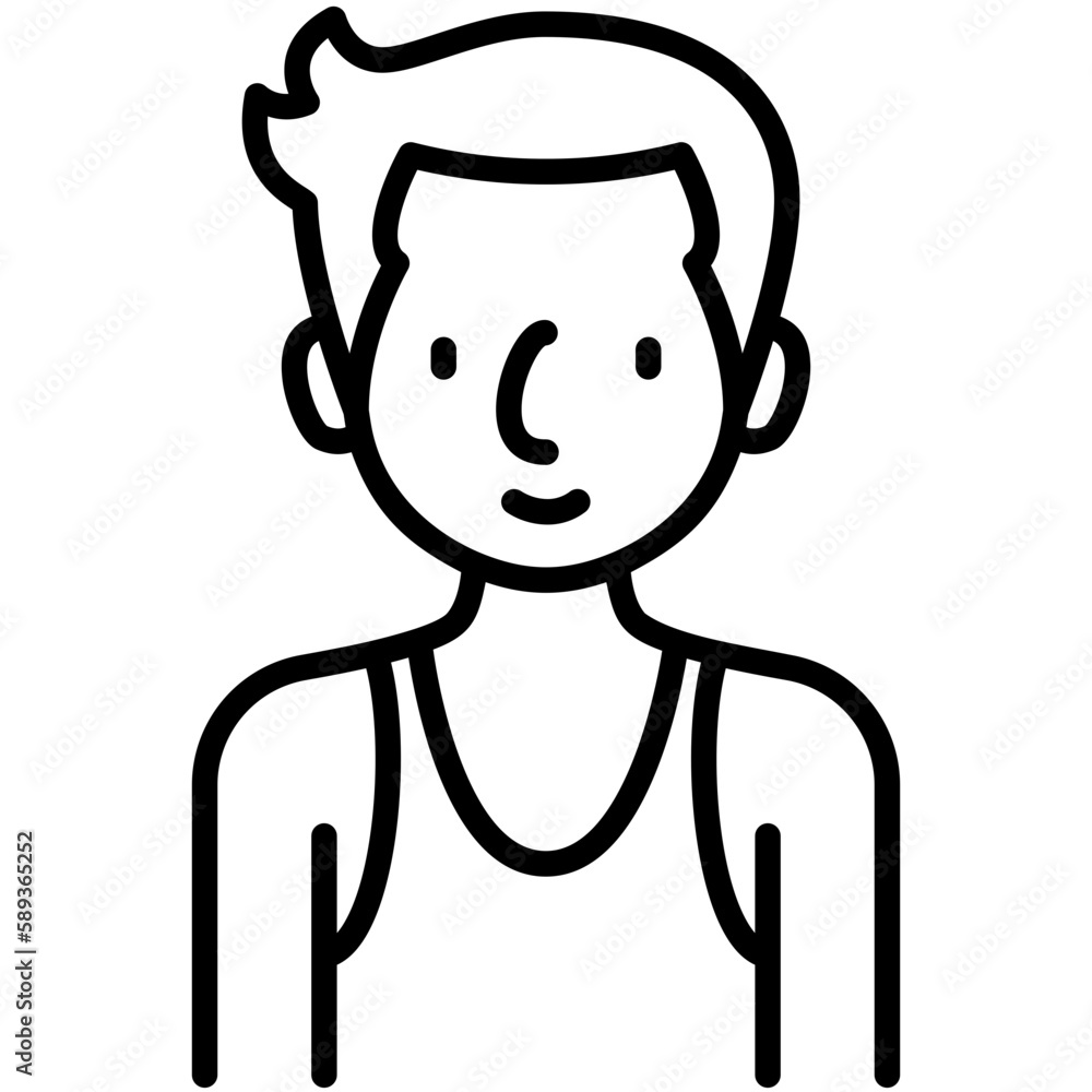 male avatar black outline icon male avatar black outline icon