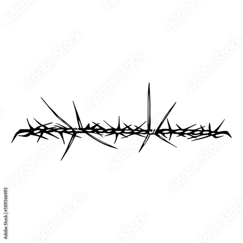 barbed wire illustration vector with concept