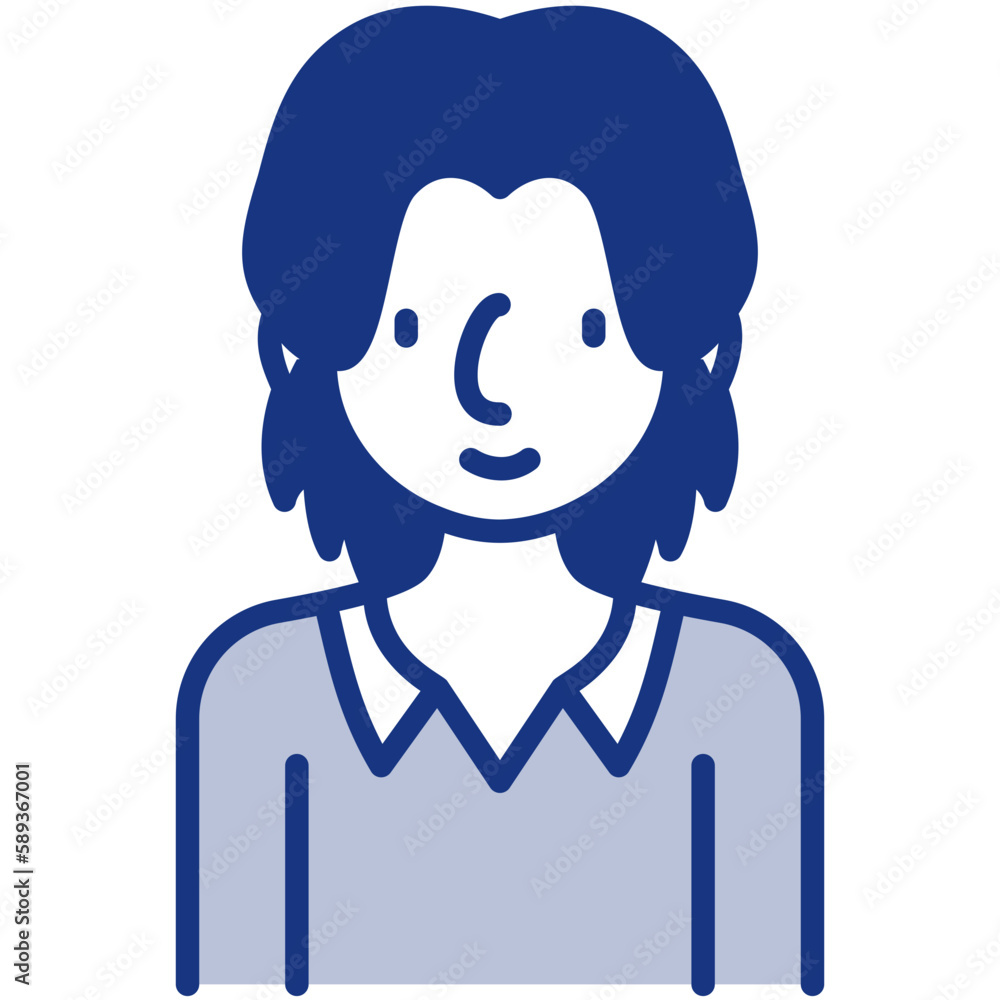 male avatar blue icon