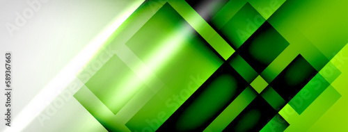 Light and shadow squares and lines abstract background