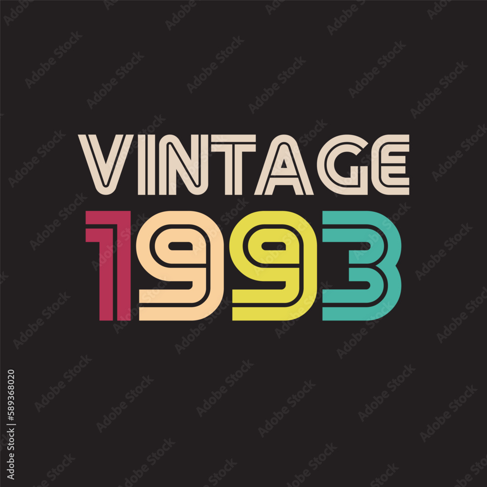 1993 vintage retro t shirt design vector