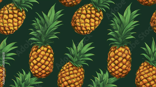 Pineapple Texture Background, pineapple wallpaper