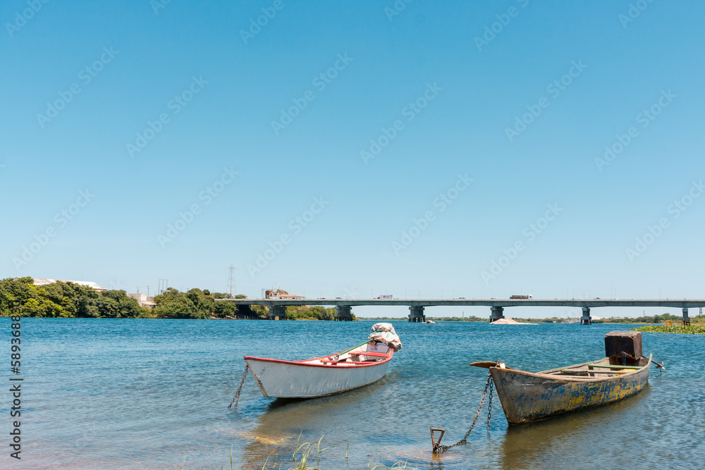 Fototapeta premium boat on the beach