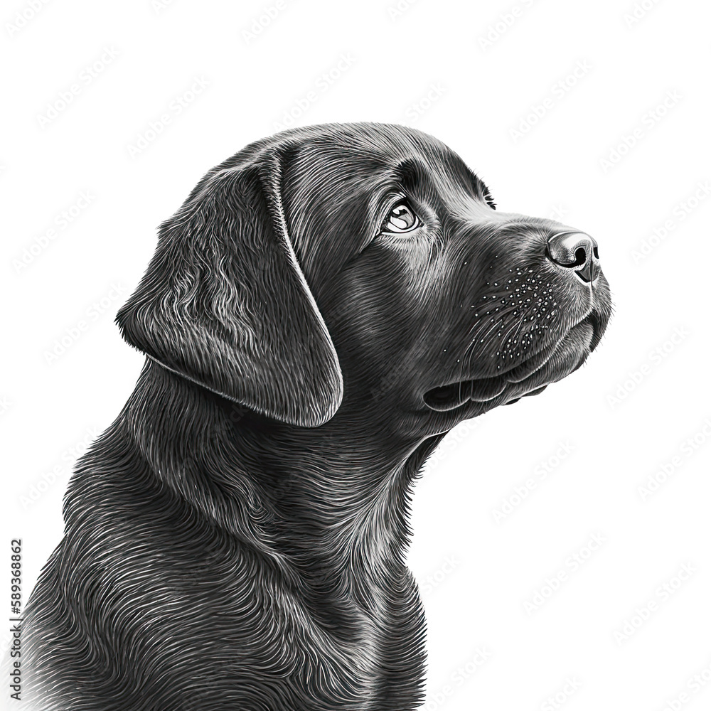 Fototapeta premium Realistic dog on transparent background
