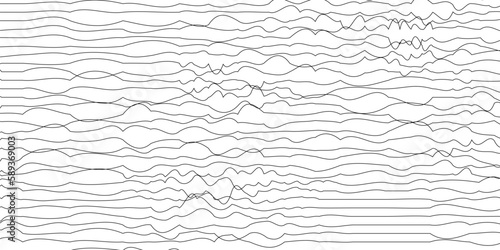 Abstract background with distorted line shapes vector
