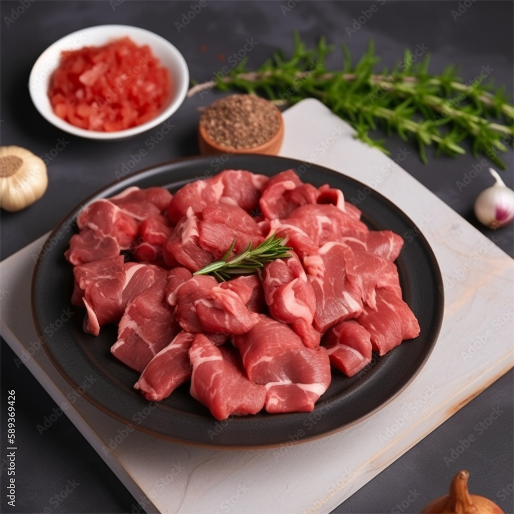 Preparando cardápio de carne vermelha criado por IA Preparando cardápio de carne vermelha criado por IA