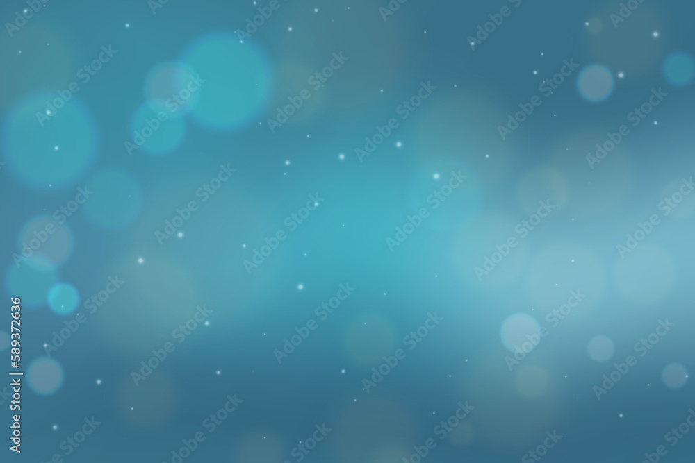 bokeh lights on a pastel blue abstract background