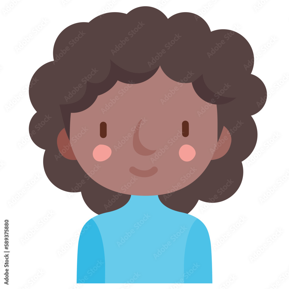 Fototapeta premium girl avatar flat icon