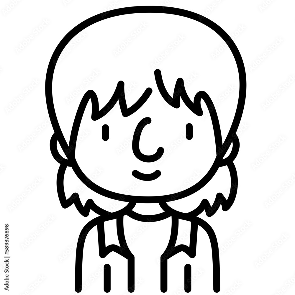 boy avatar black outline icon boy avatar black outline icon