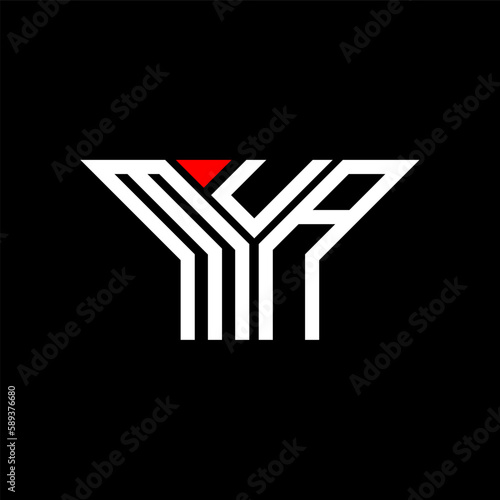 MUA letter logo creative design with vector graphic, MUA simple and modern logo.