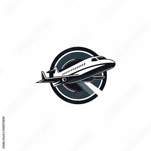 plane aviation modern vector logo