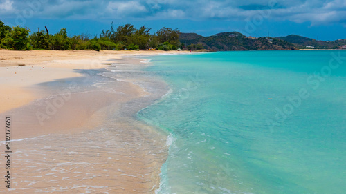 turquoise summer seascape beach. summer seascape vacation. summer seascape